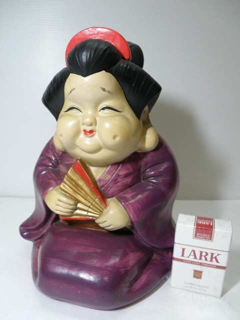 エッチな お福さん 人形 焼物 置物 / お多福 縁起物 春画 遊郭 (日本