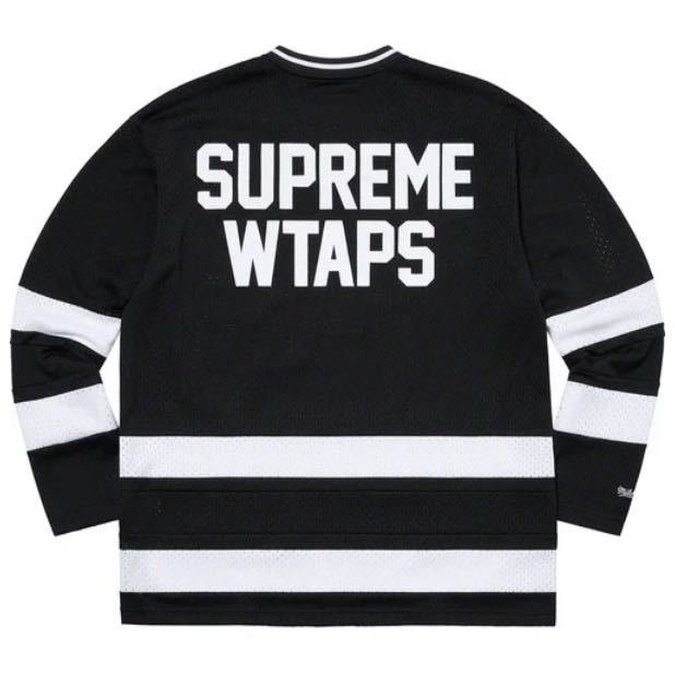 Supreme WTAPS Michel & Ness Hockey Jersey 黒L ホッケーシャツ 