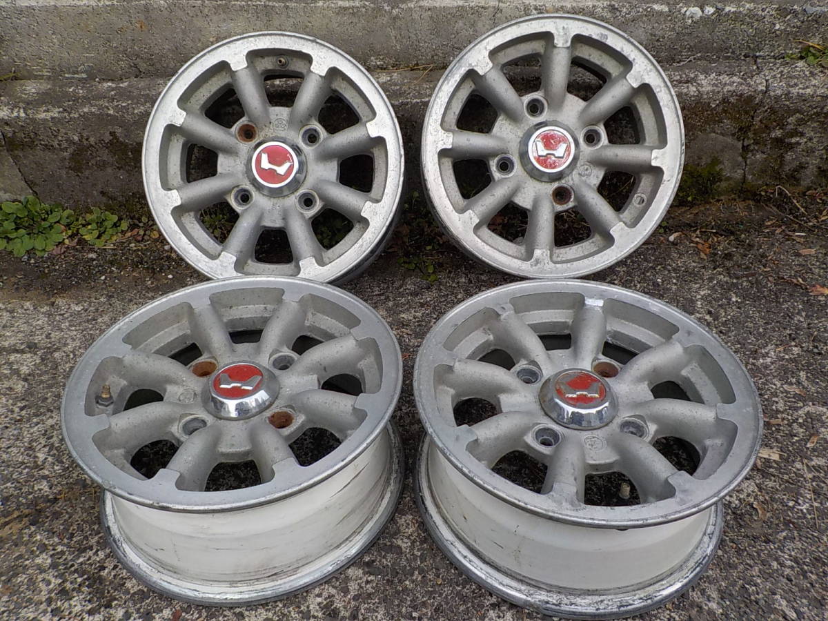 旧車 ワタナベ アルミホイール 12インチ PCD 120 5J 4穴 4本 