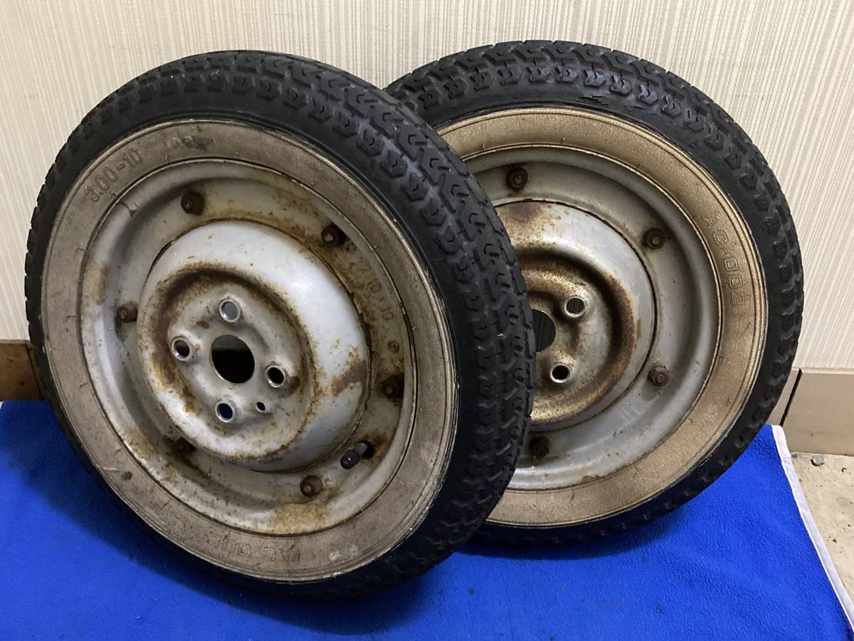 ベスパ 50S 100 純正 ホイール タイヤ付き ホワイトリボン ホワイト 