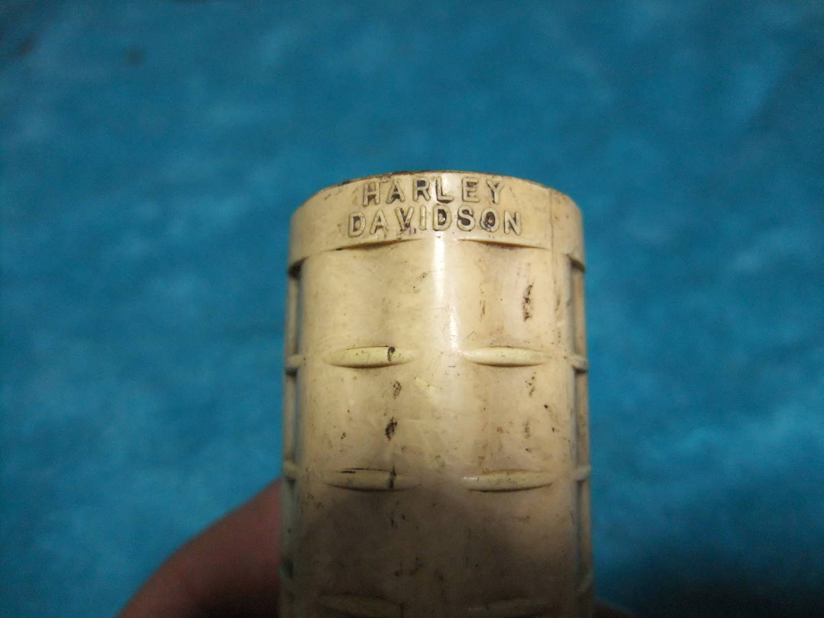 希少 ハーレー 純正 当時物 ワッフルグリップ イエロー?/アイボリー 