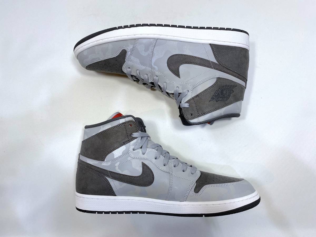激レア】NIKE AIR JORDAN 1 RETRO HIGH PREMIUM Camo 3M WOLF GREY 