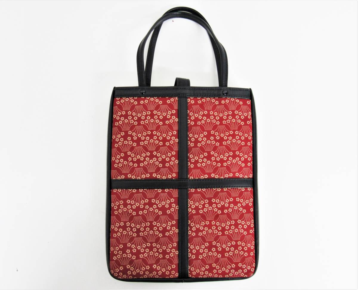 未使用 印伝 鹿革 レザー ハンドバック 白かっ 