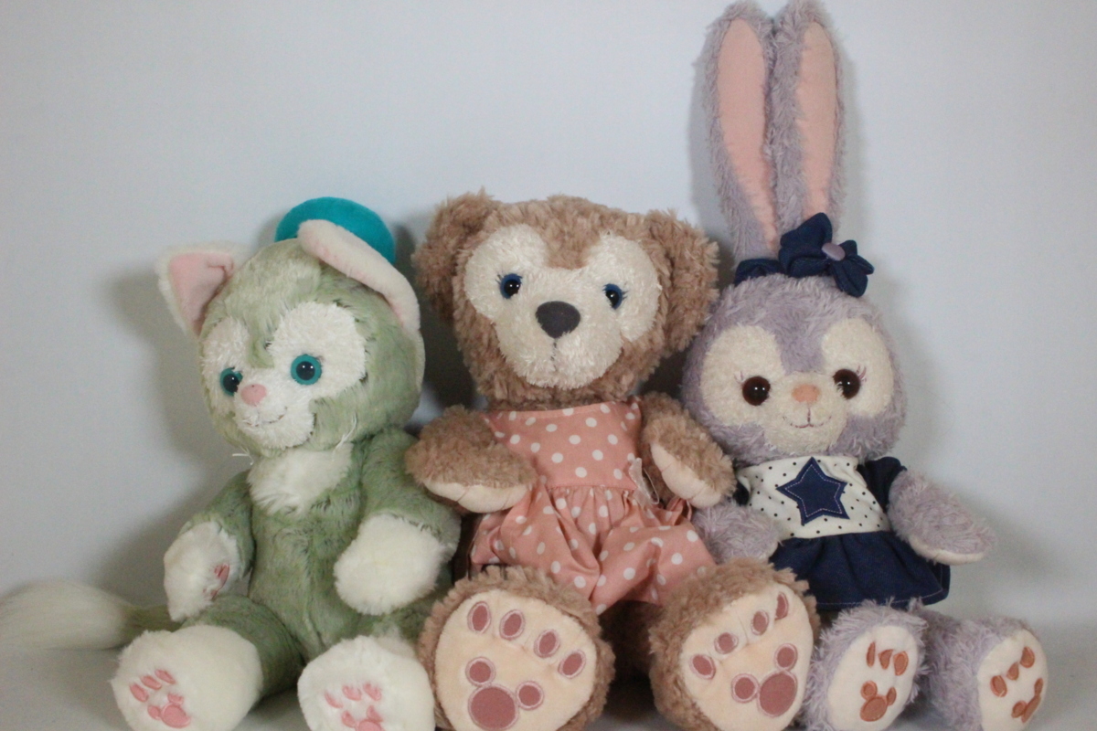 ☆LA-015【ディズニー】ぬいぐるみ3点セット/ダッフィー/ジェラトーニ