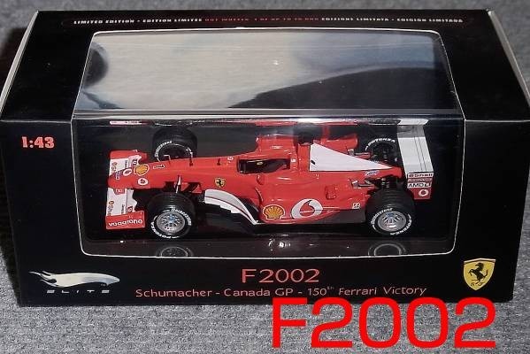 マテル エリート 1/43 フェラーリ F2002 シューマッハ カナダGP
