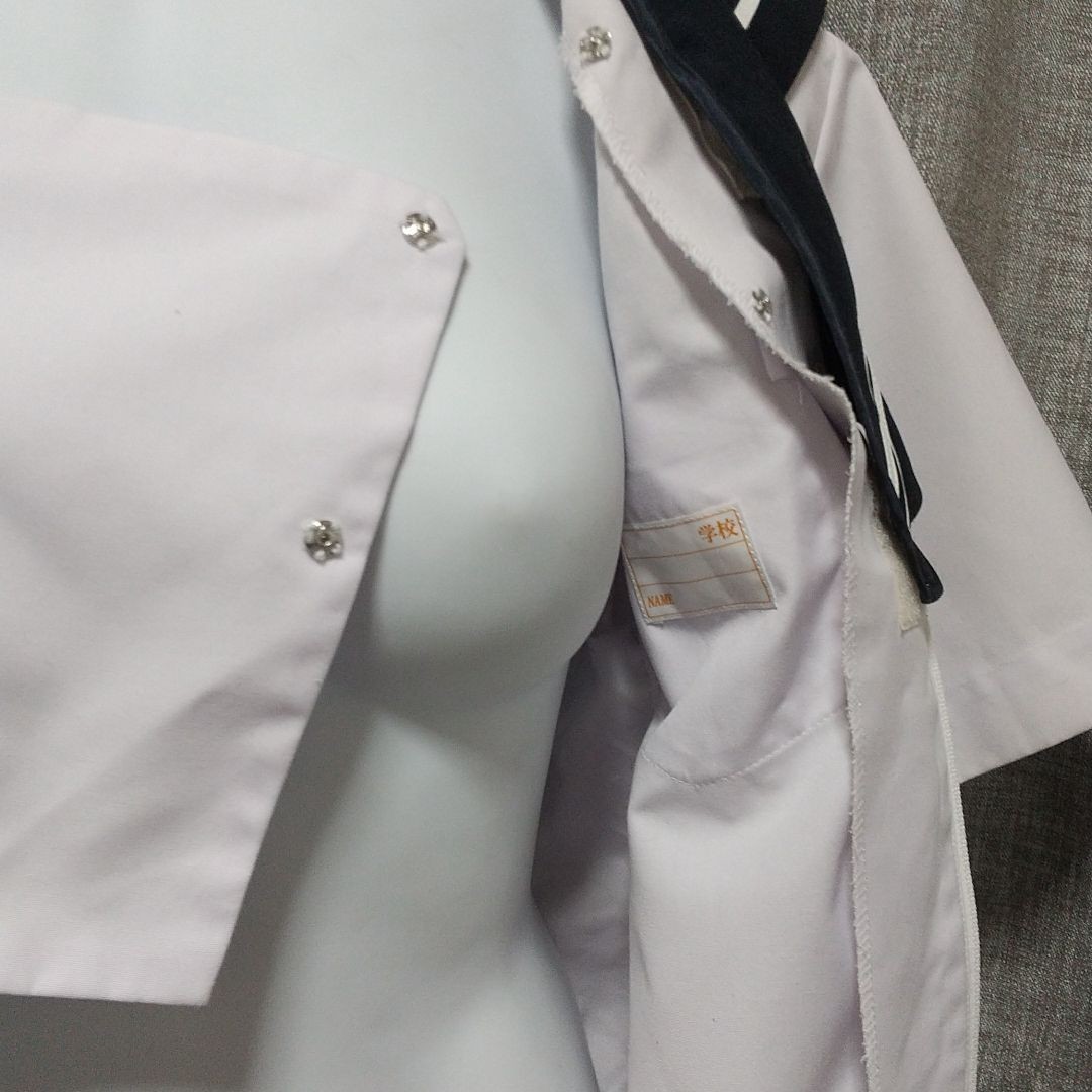 特大 名古屋襟 セーラー服 夏 2本線 替襟 半袖 （ 女子用 女子高生  