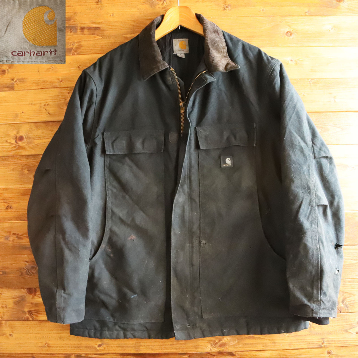 17/T9.15 メキシコ製 カーハート carhartt ダックジャケット メンズ L 