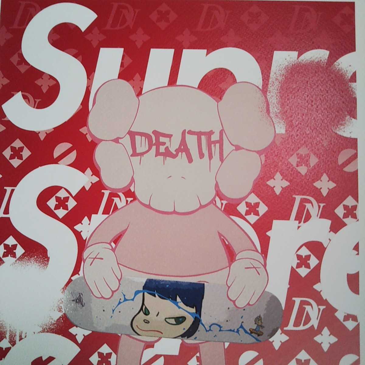 DEATH NYC 世界限定100枚 アートポスター カウズ kaws Supreme 