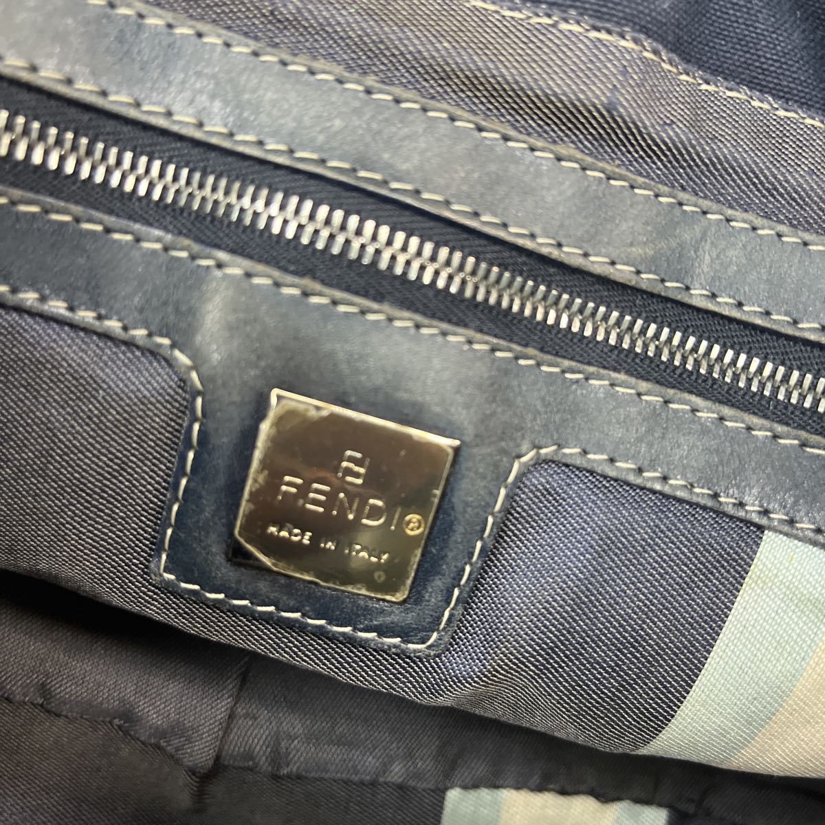 希少 】 1円 スタート FENDI フェンディ マンマバケット マーブル ロゴ 