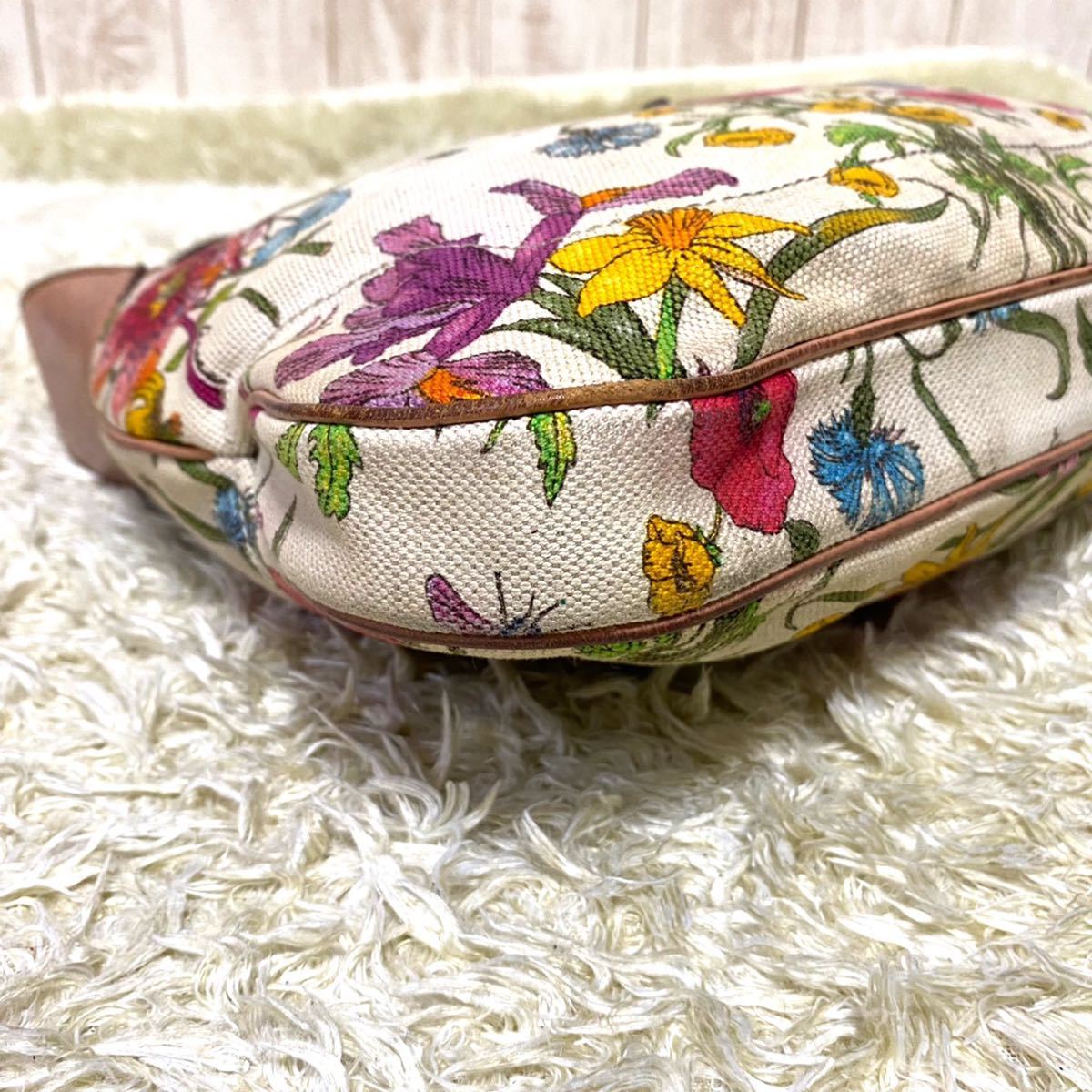 1円~ 稀品 幻の一品 GUCCI グッチ ジャッキー フローラ 花柄 1円~ 稀品 幻の一品 GUCCI グッチ ジャッキー フローラ 花柄