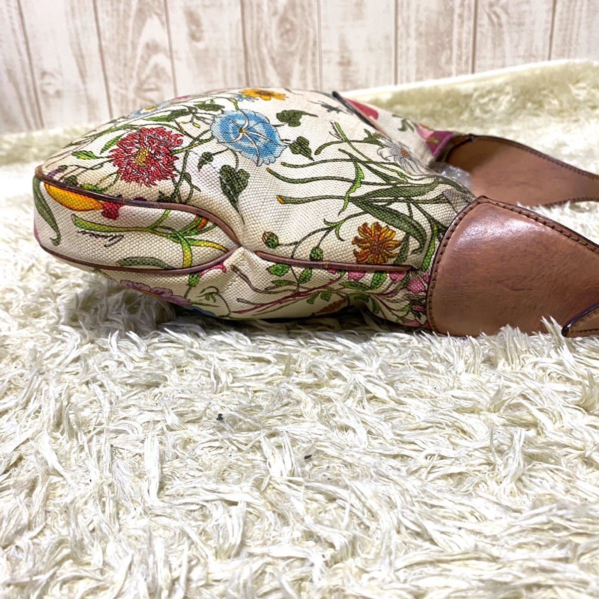1円~ 稀品 幻の一品 GUCCI グッチ ジャッキー フローラ 花柄 1円~ 稀品 幻の一品 GUCCI グッチ ジャッキー フローラ 花柄
