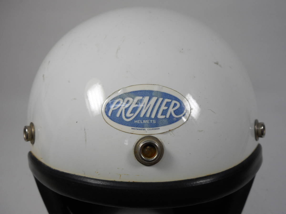 XSシェル！ 70s PREMIER ジェットヘルメット 白 希少 ☆ 70年代 極小