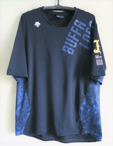 オリックスバファローズ　プラクティス練習着　ウェア　実使用 デサント オリックスバファローズ 選手実使用 ベースボールTシャツ#9