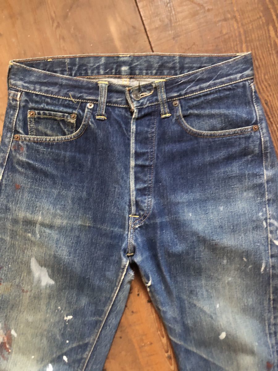 Special 60s LEVIS 501 BIGE 希少デカ文字 濃い目 ペンキ 白タブ 