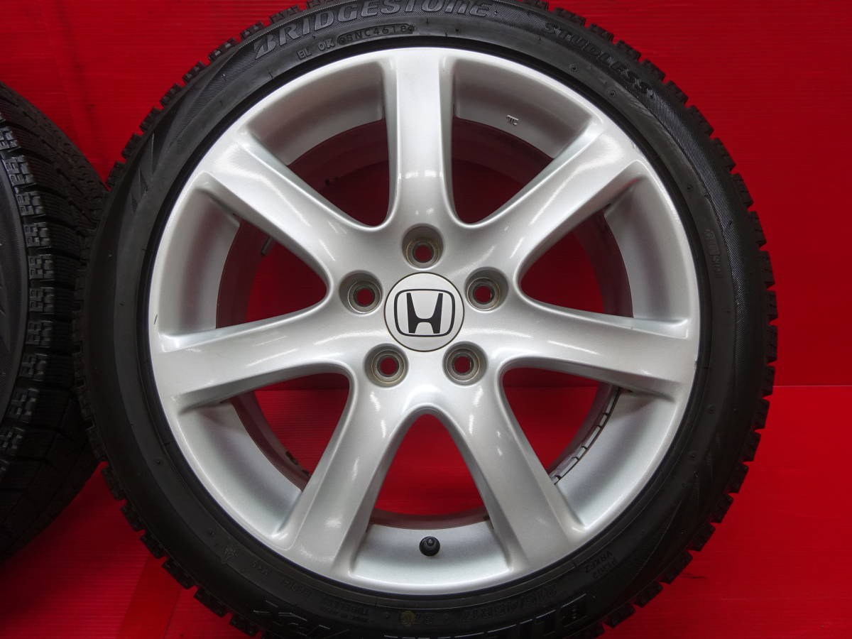 ホンダ アコード純正17インチホイール 4本 7J +55 5H 114.3 BS BLIZZAK  