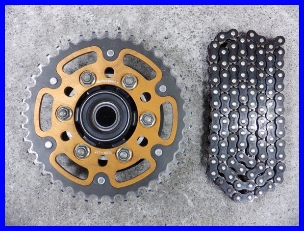 ☆E183 ZX-6R ZX600G リアスプロケット SUPERSPROX ハブ チェーン EK