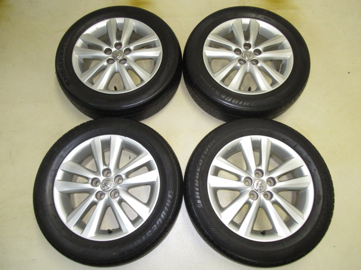 【最安値，限定SALE】 トヨタ20系ウィッシュ純正 6J-16 off+45 pcd100/5H ハブ径54ミリ BRIDGESTONE SNEAKER SNK2 195/60R16 ラジアルタイヤ付き4本セット(ラジアルタイヤ)｜売買されたオークション情報、yahooの商品情報をアーカイ 5穴