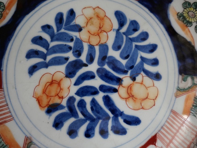 大皿 古伊万里 色絵 伊万里 飾皿 公式通販 染付 直径約38cm 41,5