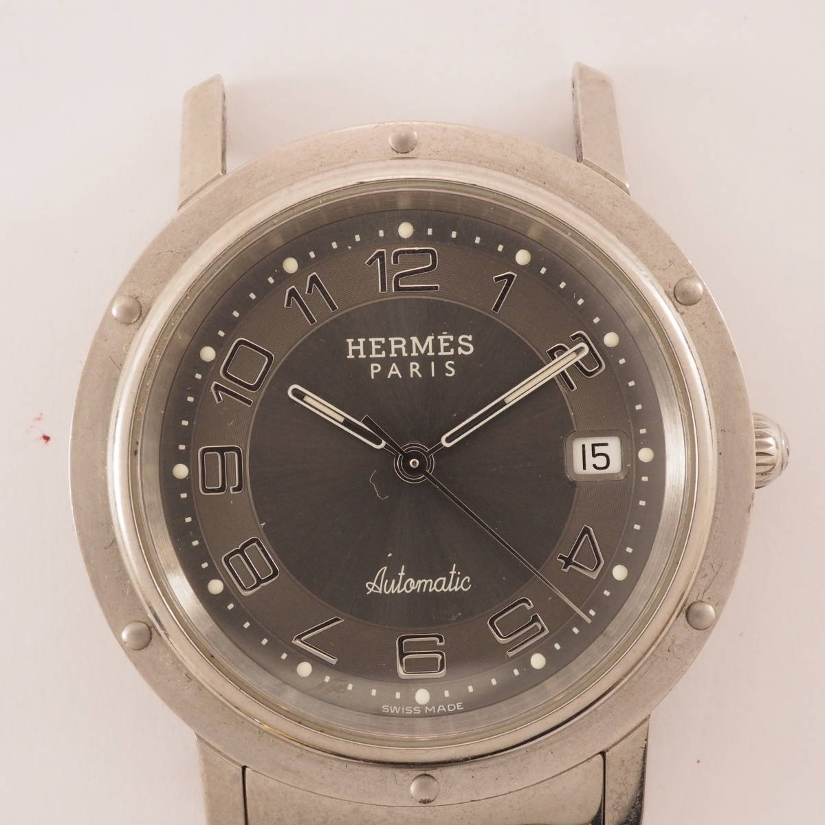 エルメス HERMES クリッパー CL1.810 グレー 自動巻き メンズ HERMES