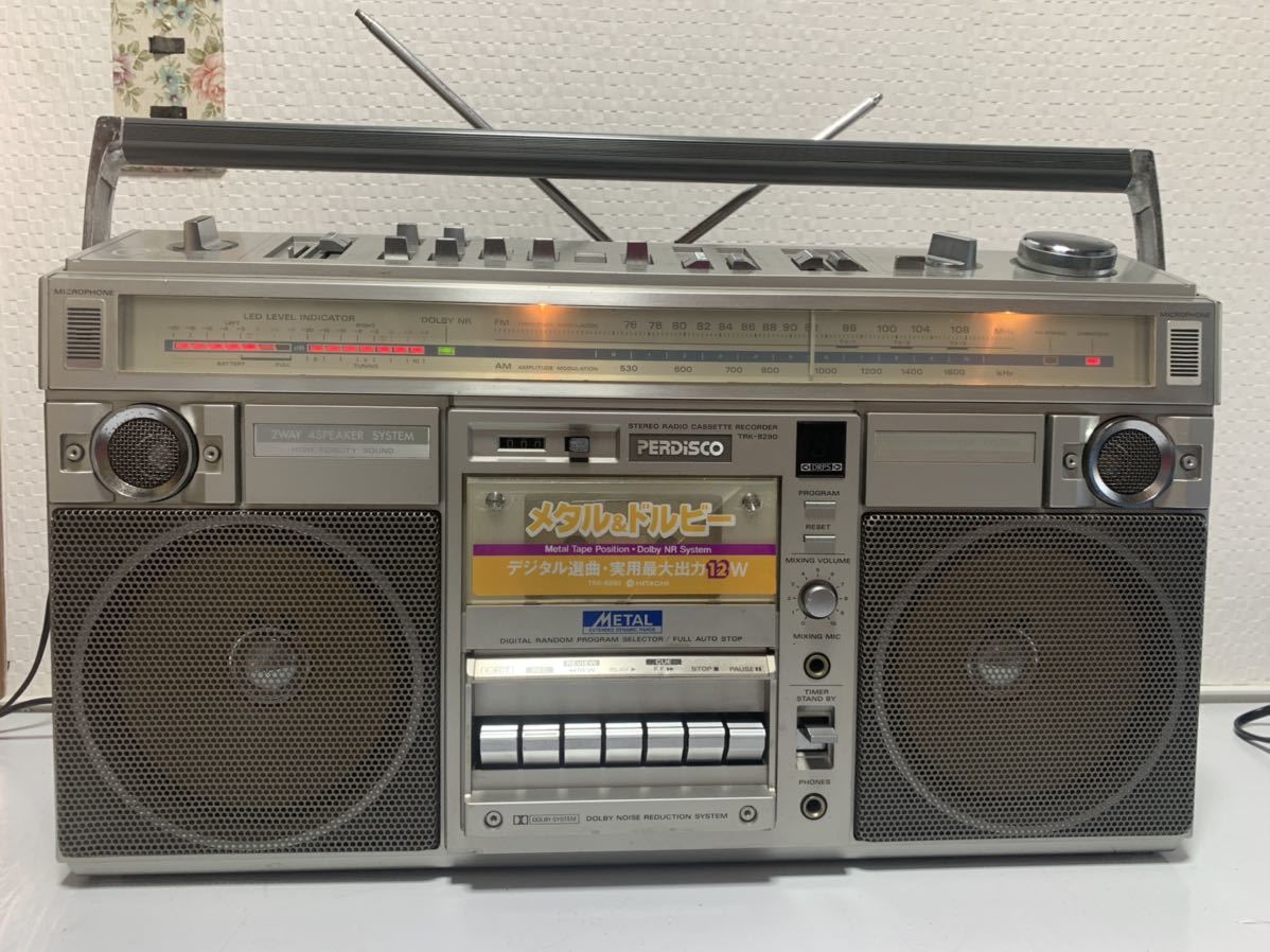 HITACHI 日立 パディスコ TRK-8290 ラジカセ ラジオ受信音出し 確認 ジャンク TRK-8290 ラジカセ HITACHI : 動作未確認 □送料無料□HITACHI
