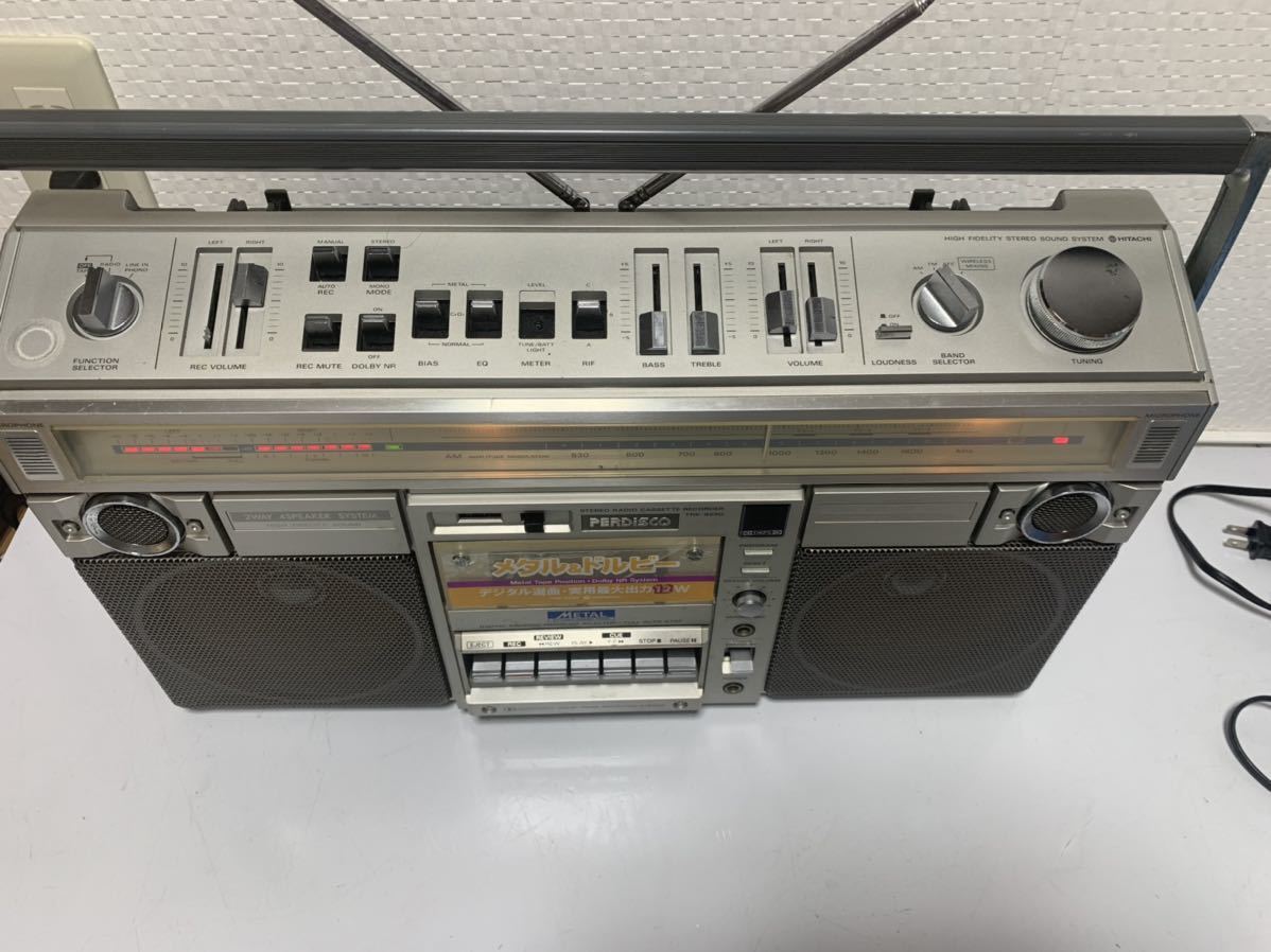 HITACHI 日立 パディスコ TRK-8290 ラジカセ ラジオ受信音出し 確認