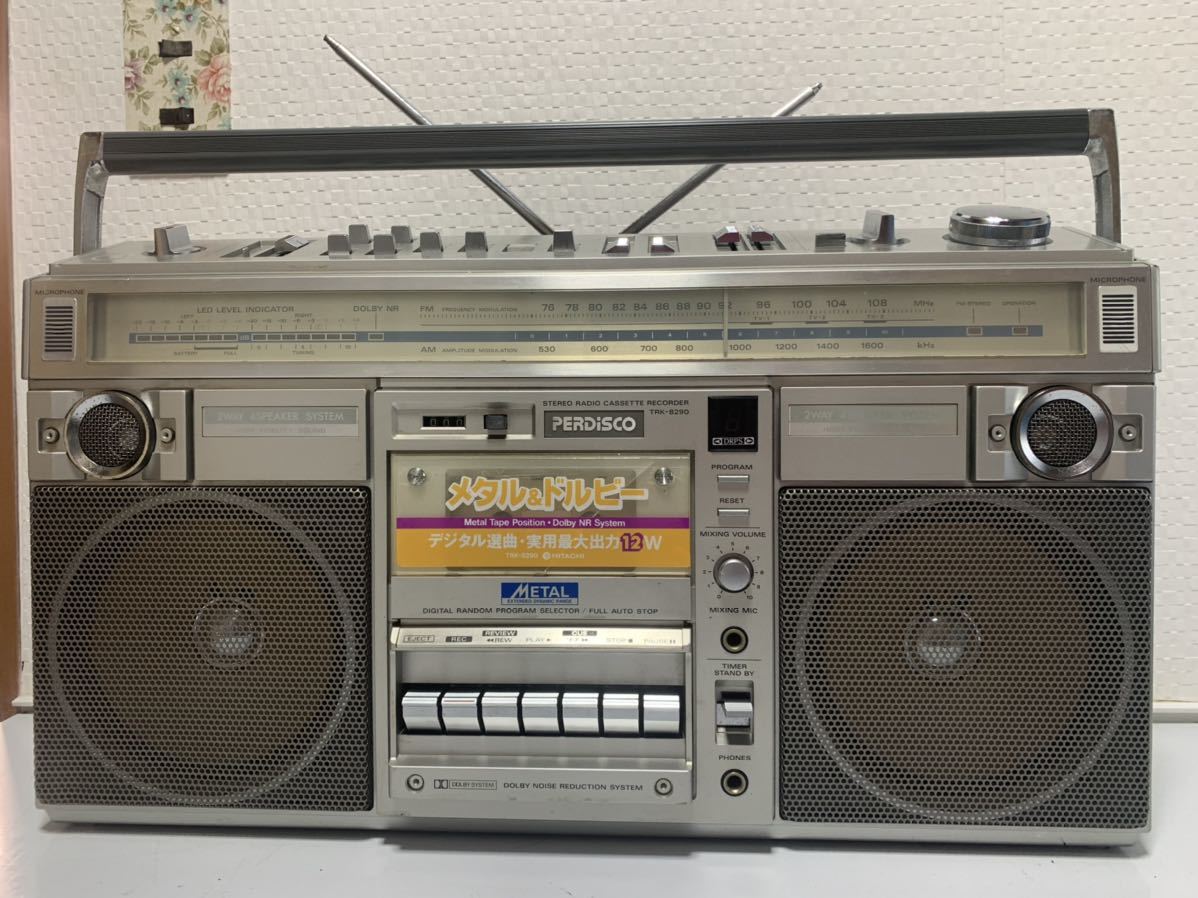 HITACHI 日立 パディスコ TRK-8290 ラジカセ ラジオ受信音出し 確認 ジャンク TRK-8290 ラジカセ HITACHI : 動作未確認 □送料無料□HITACHI
