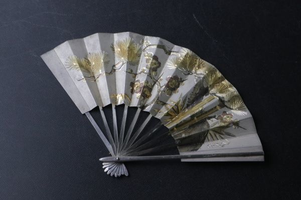 置物 扇 扇子 純銀 工芸 末廣 Yahoo!オークション 金属工芸 銀製品