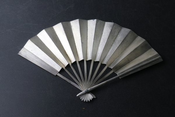 置物 扇 扇子 純銀 工芸 末廣 Yahoo!オークション 金属工芸 銀製品