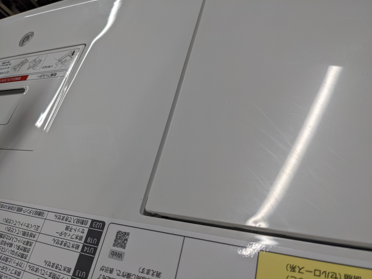 使用数回】2021年製 Panasonic NA-VX800BL ドラム式洗濯機 ななめ 