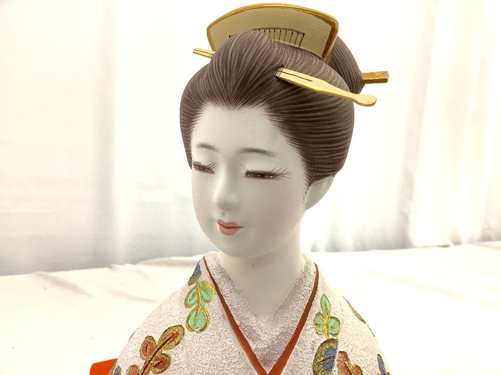 武吉国明 「茶道」/博多人形 中古品 ACB 日本人形 博多人形 武吉国明作『点