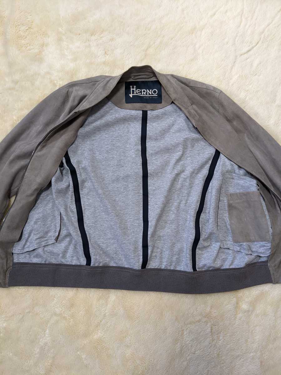 &frasl; herno コート パッカブル 超軽量 ◆国内正規品 美品 HERNO (ヘルノ) ストレッチゴートスエードジップアップブルゾン PL0096U-18088【ブルネロクチネリ グッチ ディオール 