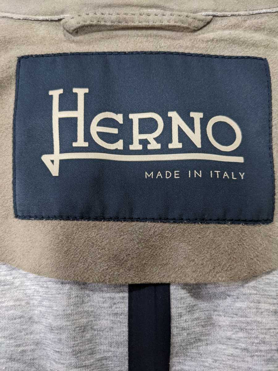 &frasl; herno コート パッカブル 超軽量 ◆国内正規品 美品 HERNO (ヘルノ) ストレッチゴートスエードジップアップブルゾン PL0096U-18088【ブルネロクチネリ グッチ ディオール 