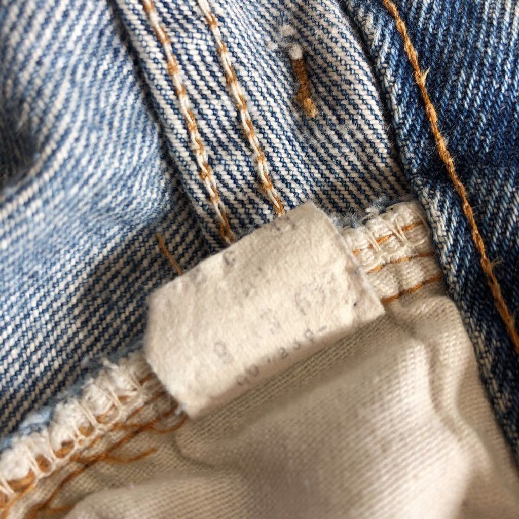 内股シングル☆オレンジ脇割り 80s USA製 Levis 501 W33L32 ビンテージ 