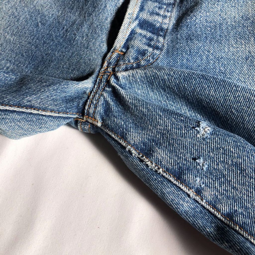 内股シングル☆オレンジ脇割り 80s USA製 Levis 501 W33L32 ビンテージ 