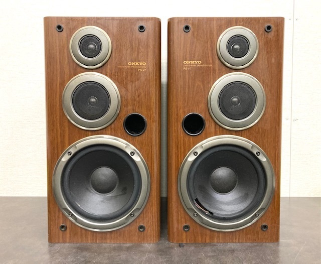 ONKYO ペア スピーカー オンキョー 3way - オンキヨー PS-07 木製