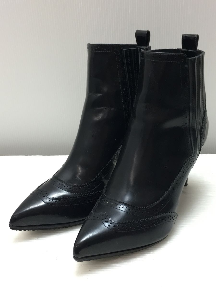 sergio rossi◆履きジワ、汚れ有/ショートブーツ/36/BLK