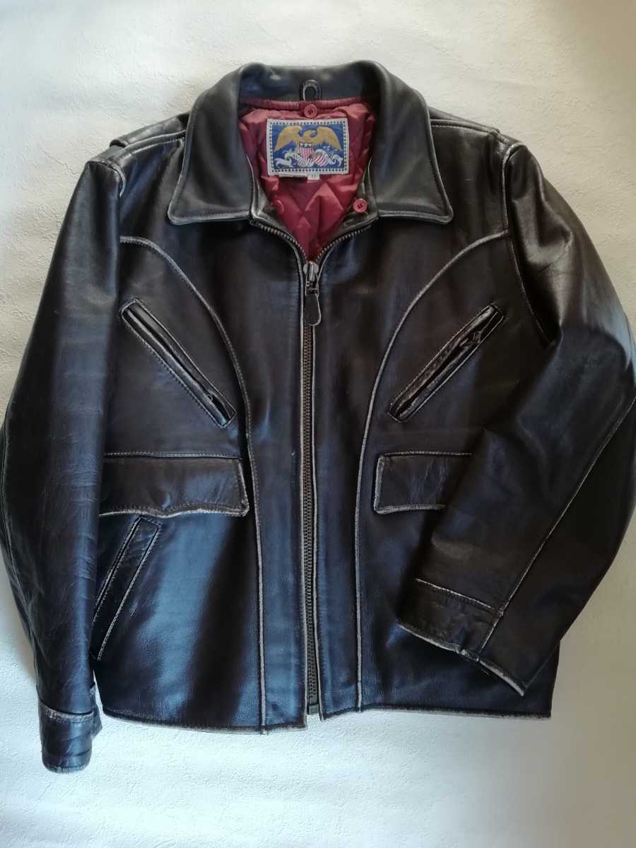AVIREX No. 8462 JRC35AC 2 SMC フライトジャケット 本革　USサイズXS（Ｍ相当）　ブラウン系