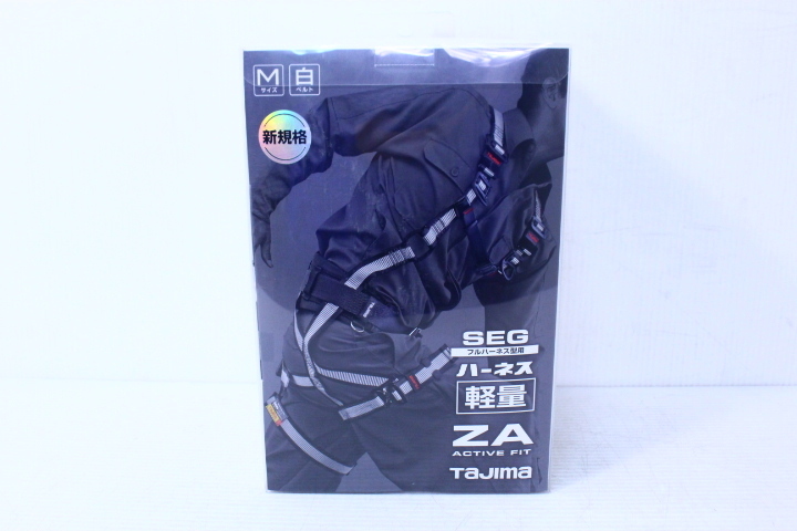 タジマ AZAM-LWH ハーネスZA ZA AZAM TAJIMA Mサイズ SEGハーネス 軽量 白 ハーネスZA(Mサイズ) タジマ] フルハーネス型 墜落制止用器具(安全帯) ライン白 軽量アルミ製SEG