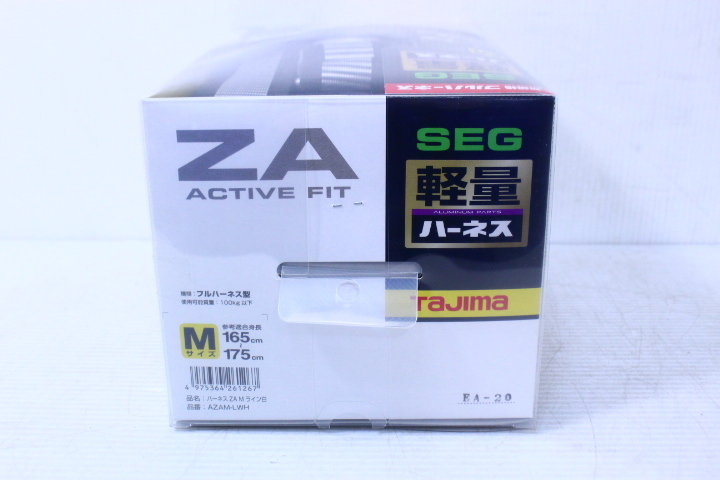 タジマ AZAM-LWH ハーネスZA ZA AZAM TAJIMA Mサイズ SEGハーネス 軽量 白 ハーネスZA(Mサイズ) タジマ] フルハーネス型 墜落制止用器具(安全帯) ライン白 軽量アルミ製SEG