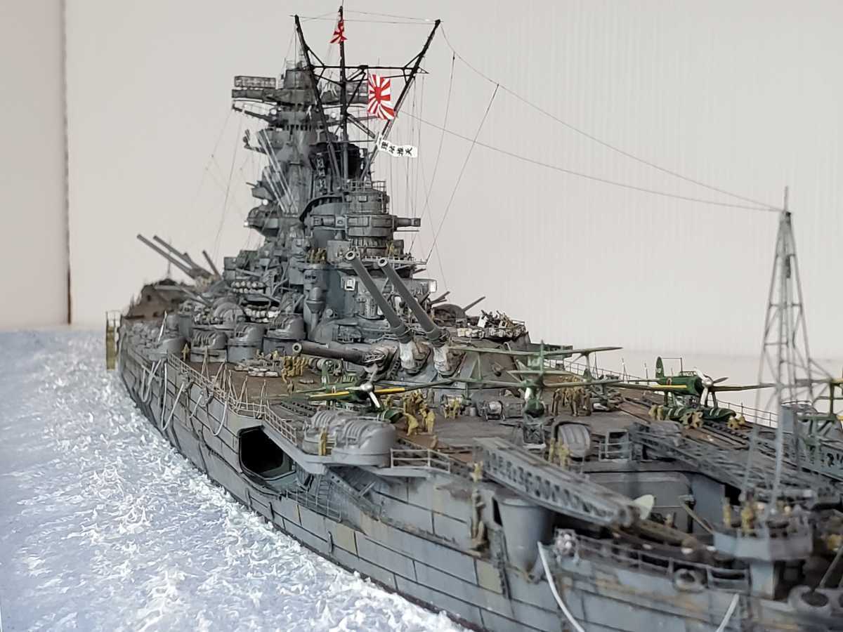 完成品 1/350日本海軍 戦艦大和ウォーターライン タミヤ大和PREMIUM 超