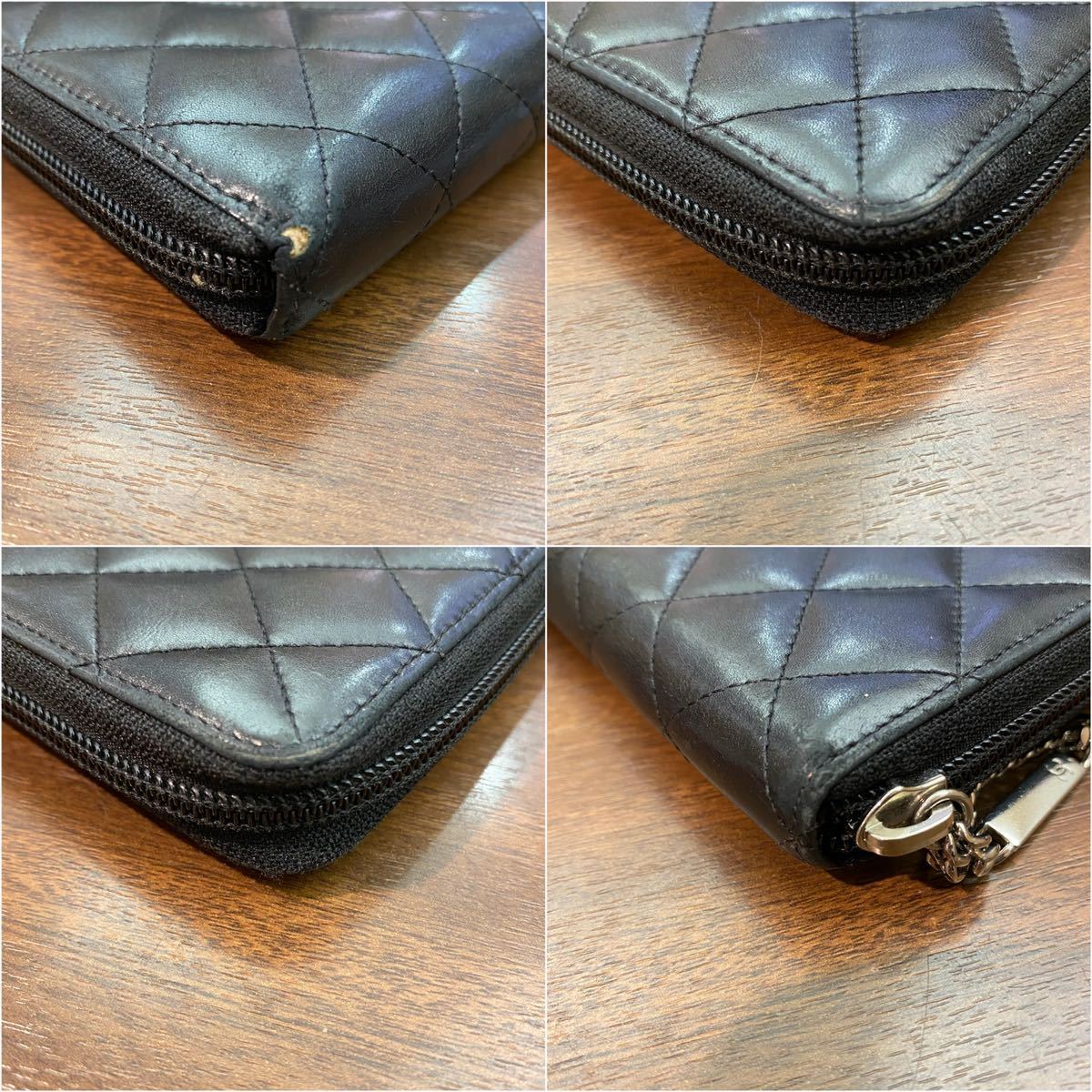 ギャランティカード付】CHANEL カンボンライン 長財布 ブラック 黒