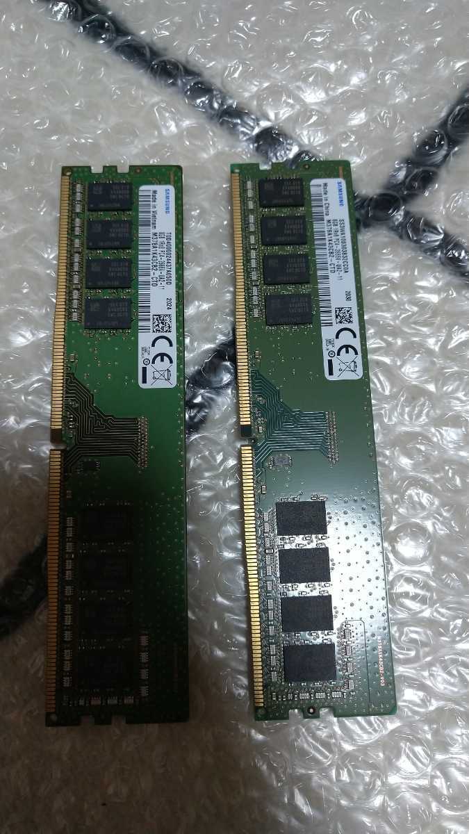 SAMSUNG DDR4 PC4-2666V 8GB×2 16GB ディスクトップ用メモリ
