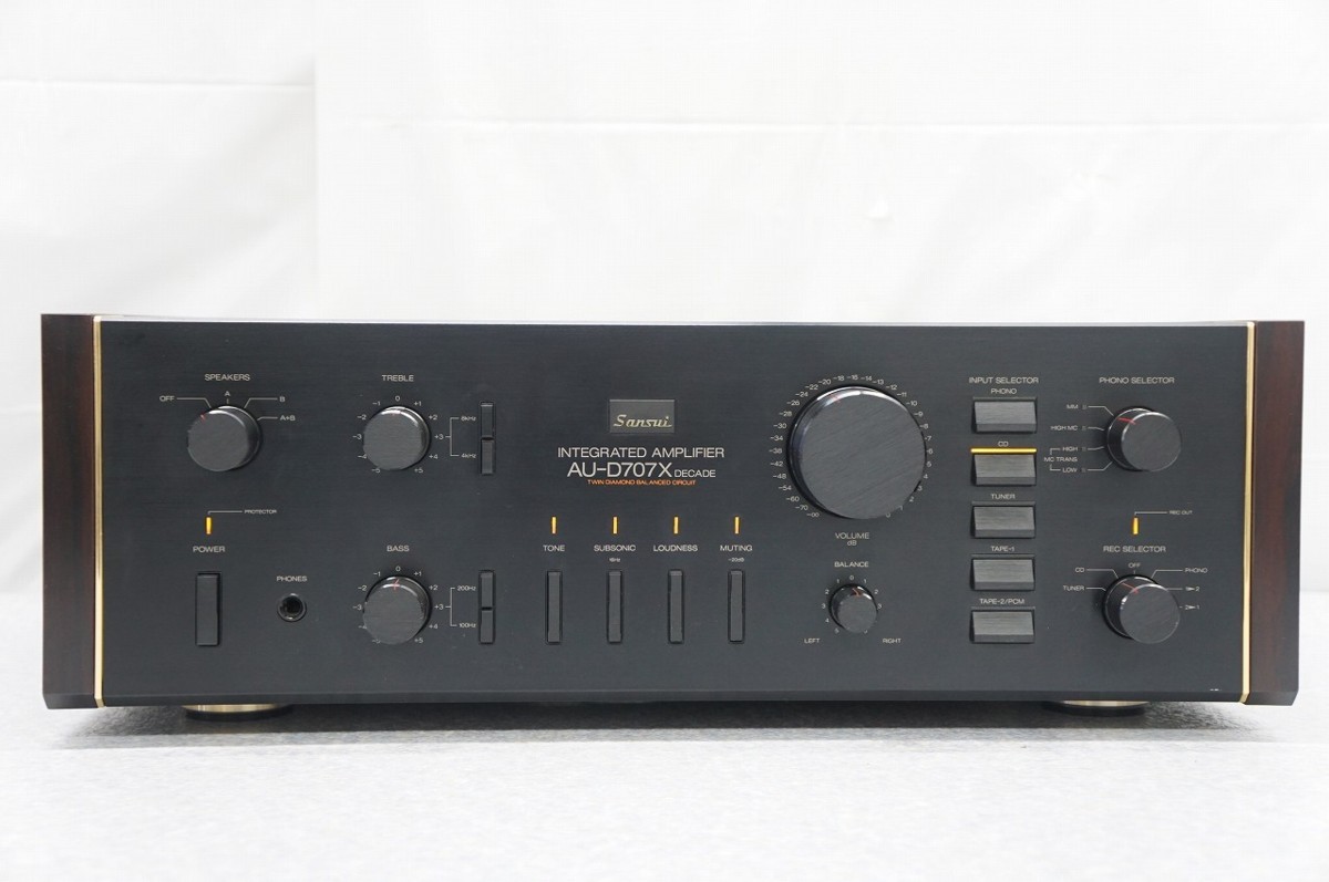 ジャンク品 通電確認 SANSUI プリメインアンプ AU-D707X 山水 サンスイ