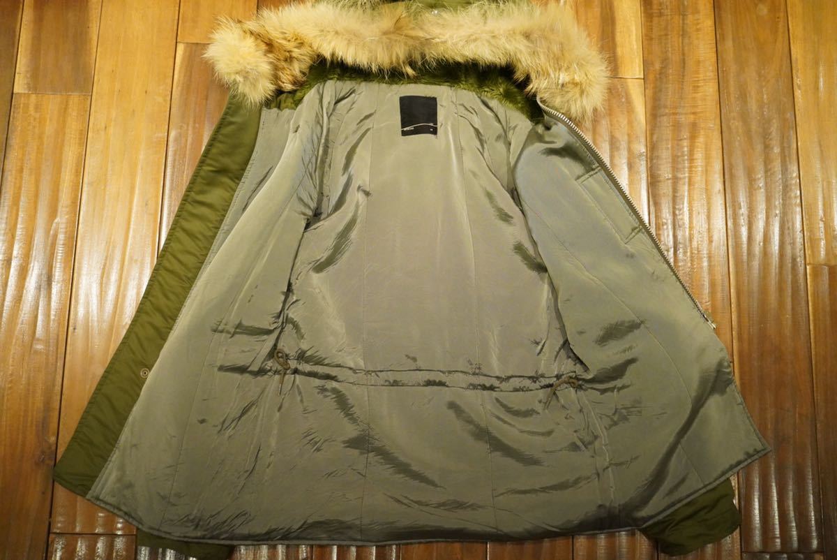 ラッドミュージシャン モッズコート N3-B ファー ブラック サイズ42