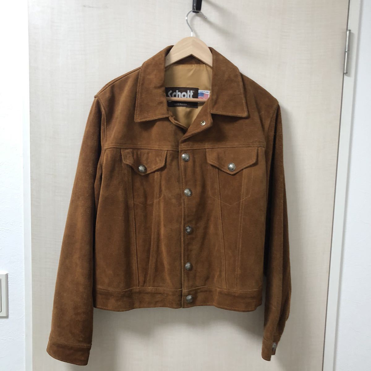 Schott スエードジャケット サイズ42 schott Gジャン型 レザージャケット スエード サイズ42 (ジャケット