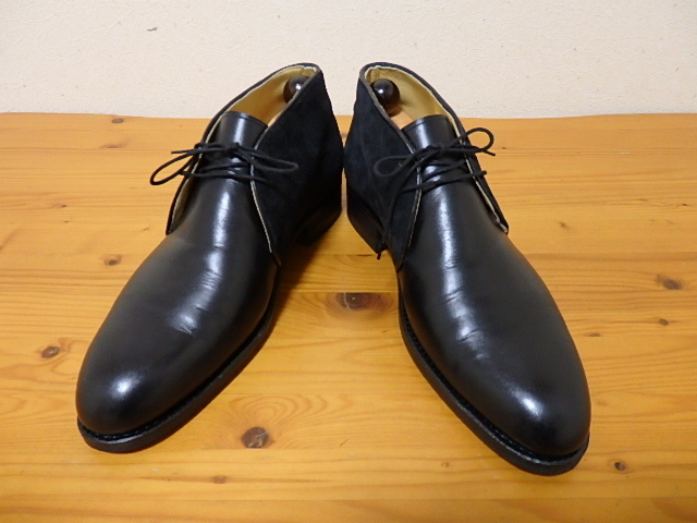 国内定価16万】VASS チャッカブーツ カーフ×スエード BLK サイズ41 F 