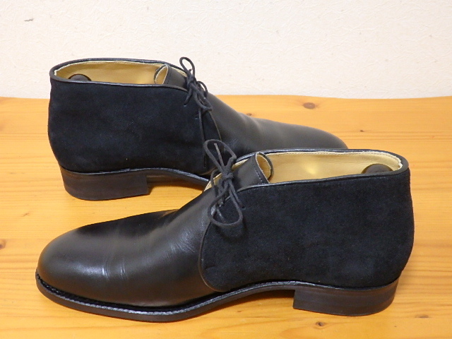 国内定価16万】VASS チャッカブーツ カーフ×スエード BLK サイズ41 F 