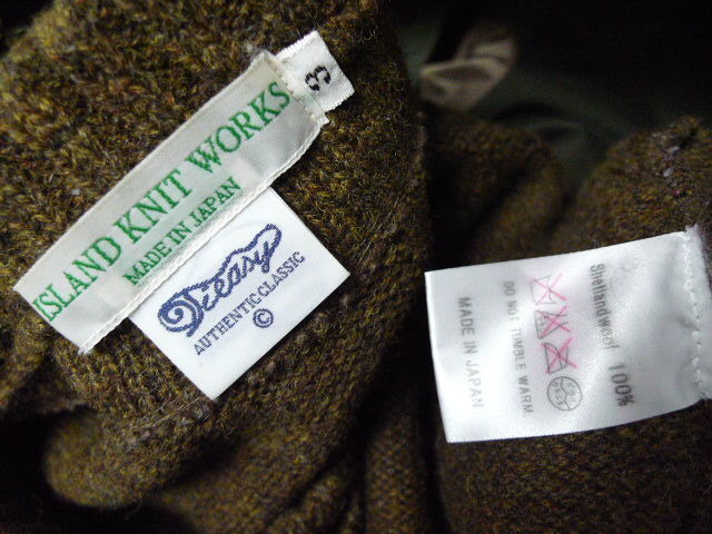 ◇ISLAND KNIT WORKS アイランドニットワークス 良質 ガンジー 厚手 