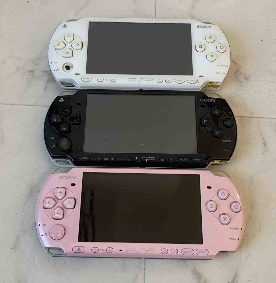 中古◇SONY(ソニー) PSP◇3台セット◇PSP-1000/2000/3000◇本体のみ 