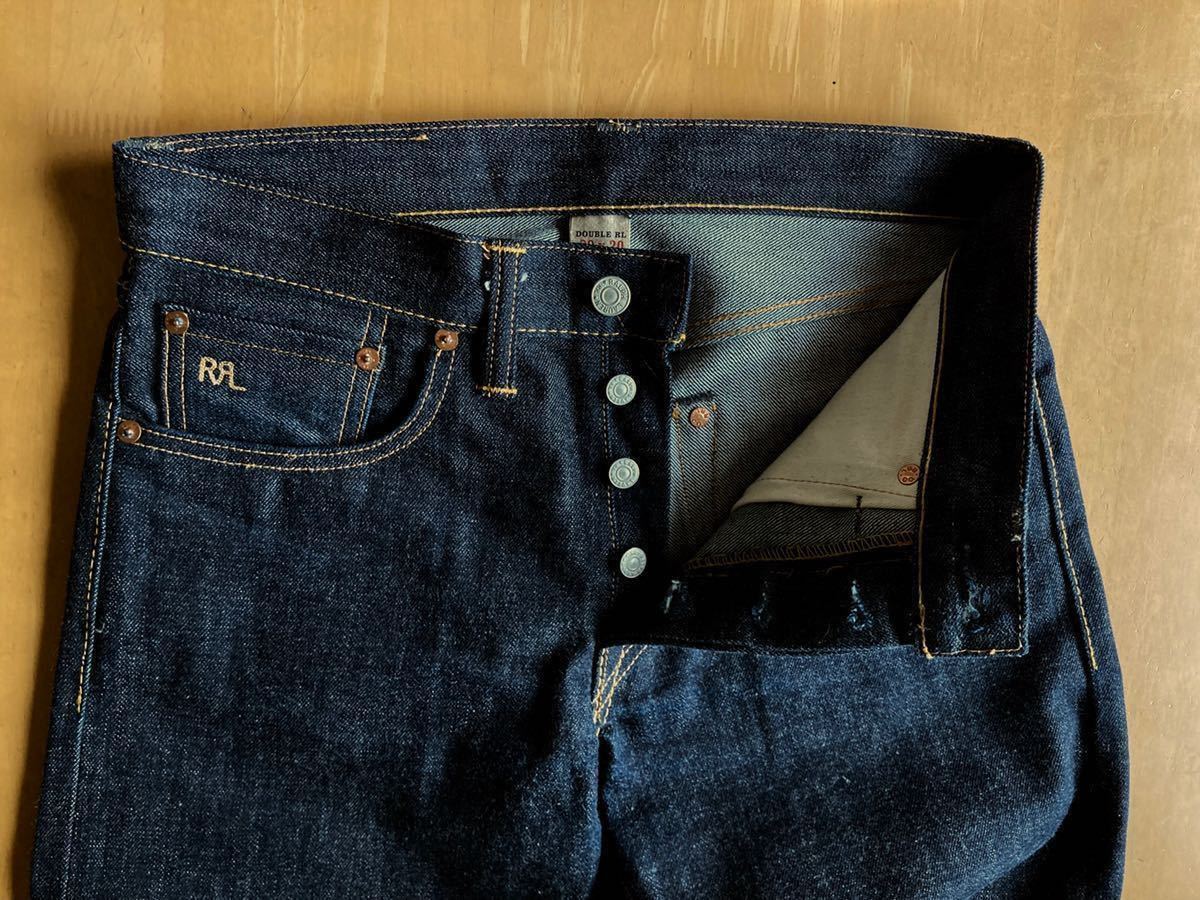 RRL RIGID SLIM FIT JEAN 32/30 天然インディゴ生地のスリムフィット 